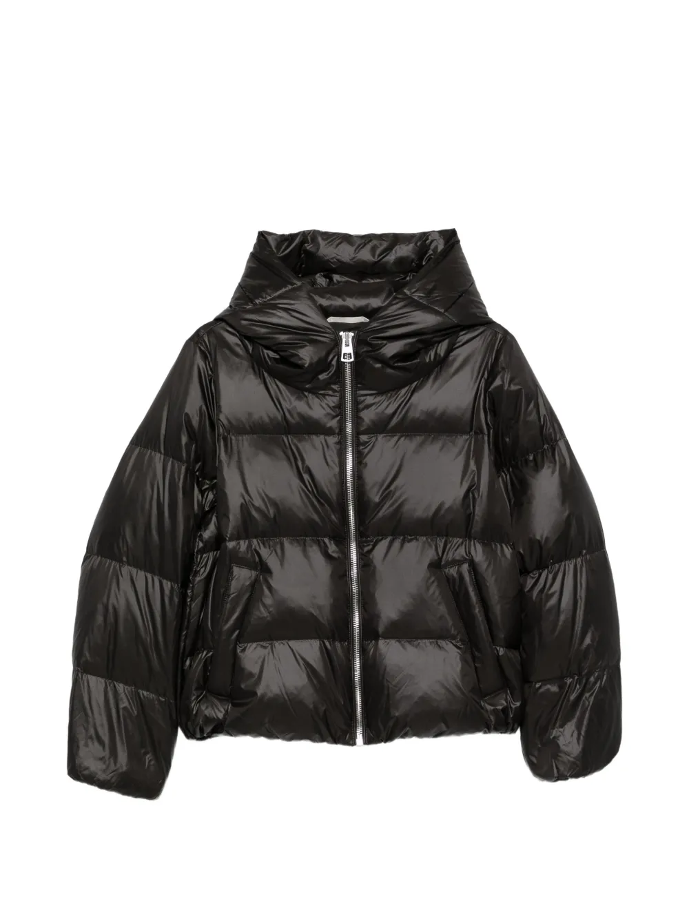 Marc O'Polo quilted hooded jacket Zwart