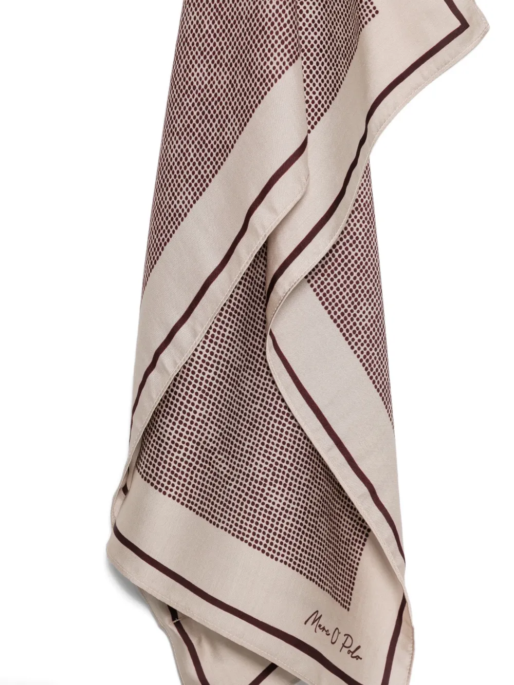 Marc O'Polo polka-dot square scarf Beige