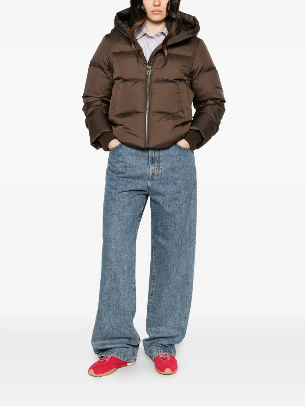 Marc O'Polo quilted hooded jacket Bruin
