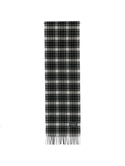 Marc O'Polo check-pattern fringed-edge scarf
