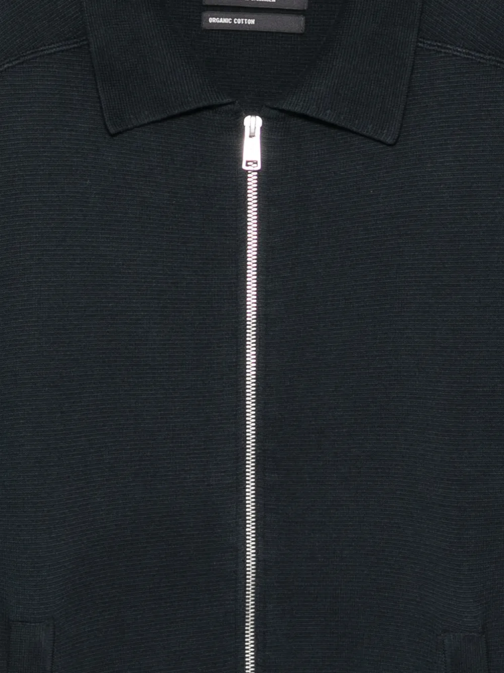 Marc O'Polo zip-up collared cardigan Blauw