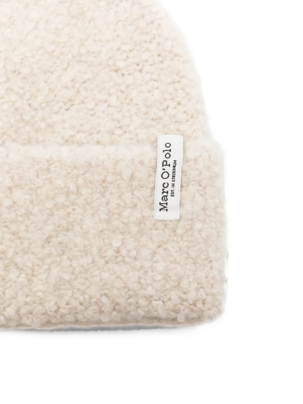 Marc O'Polo Gebreide bouclé muts Beige