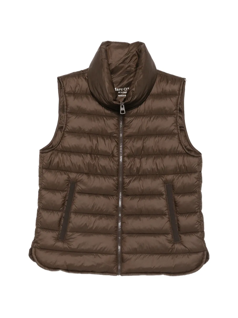 Marc O'Polo quilted high-neck gilet - Marrone