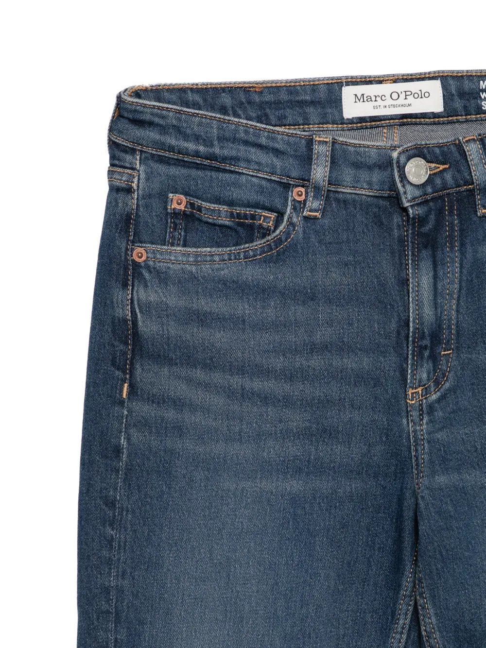 Marc O'Polo Linde straight jeans Blauw