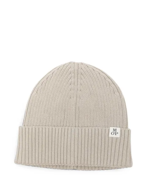 Marc O'Polo cable-knit ribbed-trim beanie hat