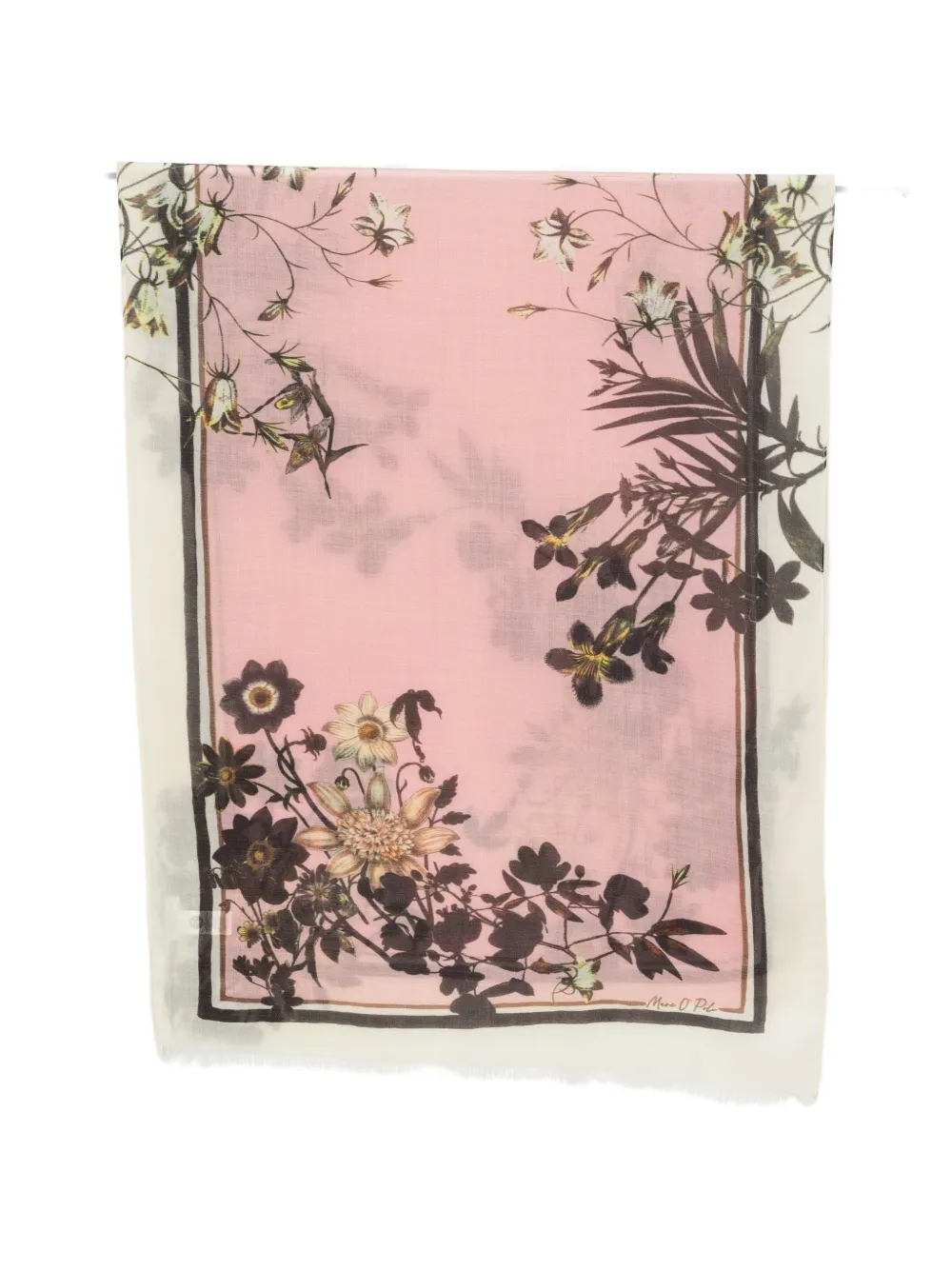 Marc O'Polo floral-print fringed scarf