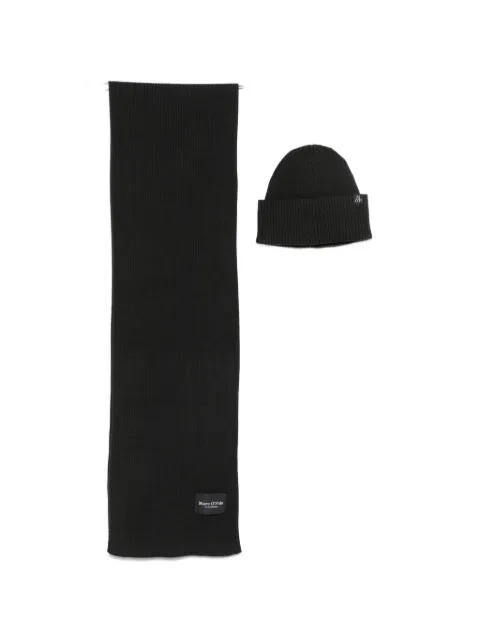 Marc O'Polo ribbed-knit scarf and beanie hat set