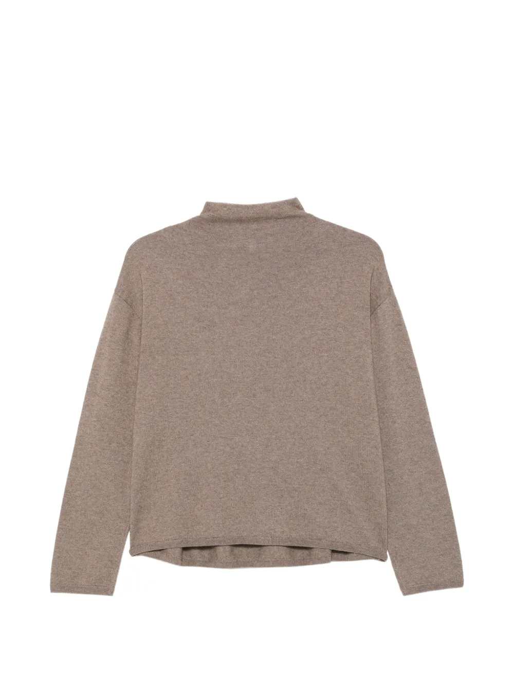 Marc O'Polo Trui met verlaagde schouders en hoge hals Beige