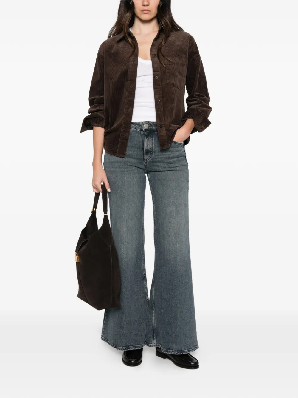 Marc O'Polo corduroy chest-pocket shirt Bruin