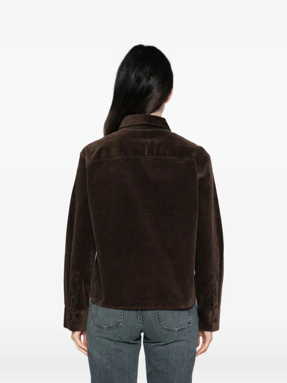Marc O'Polo corduroy chest-pocket shirt Bruin