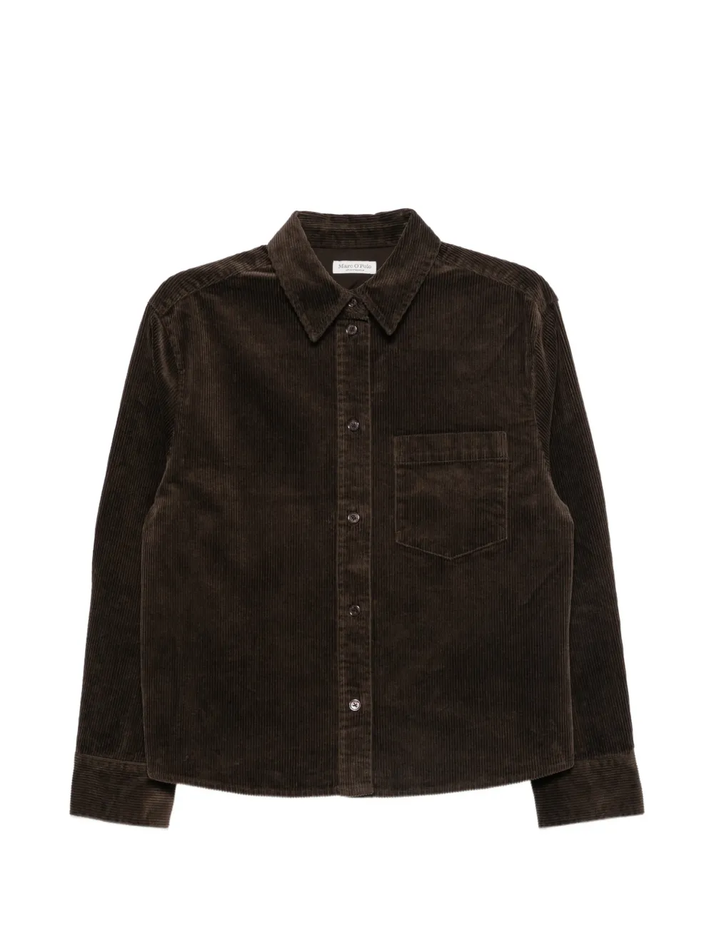 Marc O'Polo corduroy chest-pocket shirt - Marrone