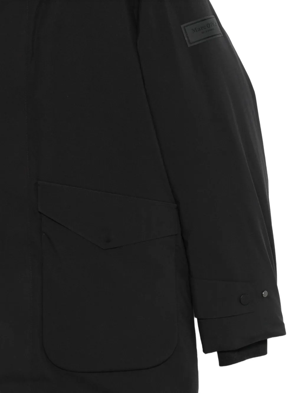 Marc O'Polo hooded padded coat Zwart