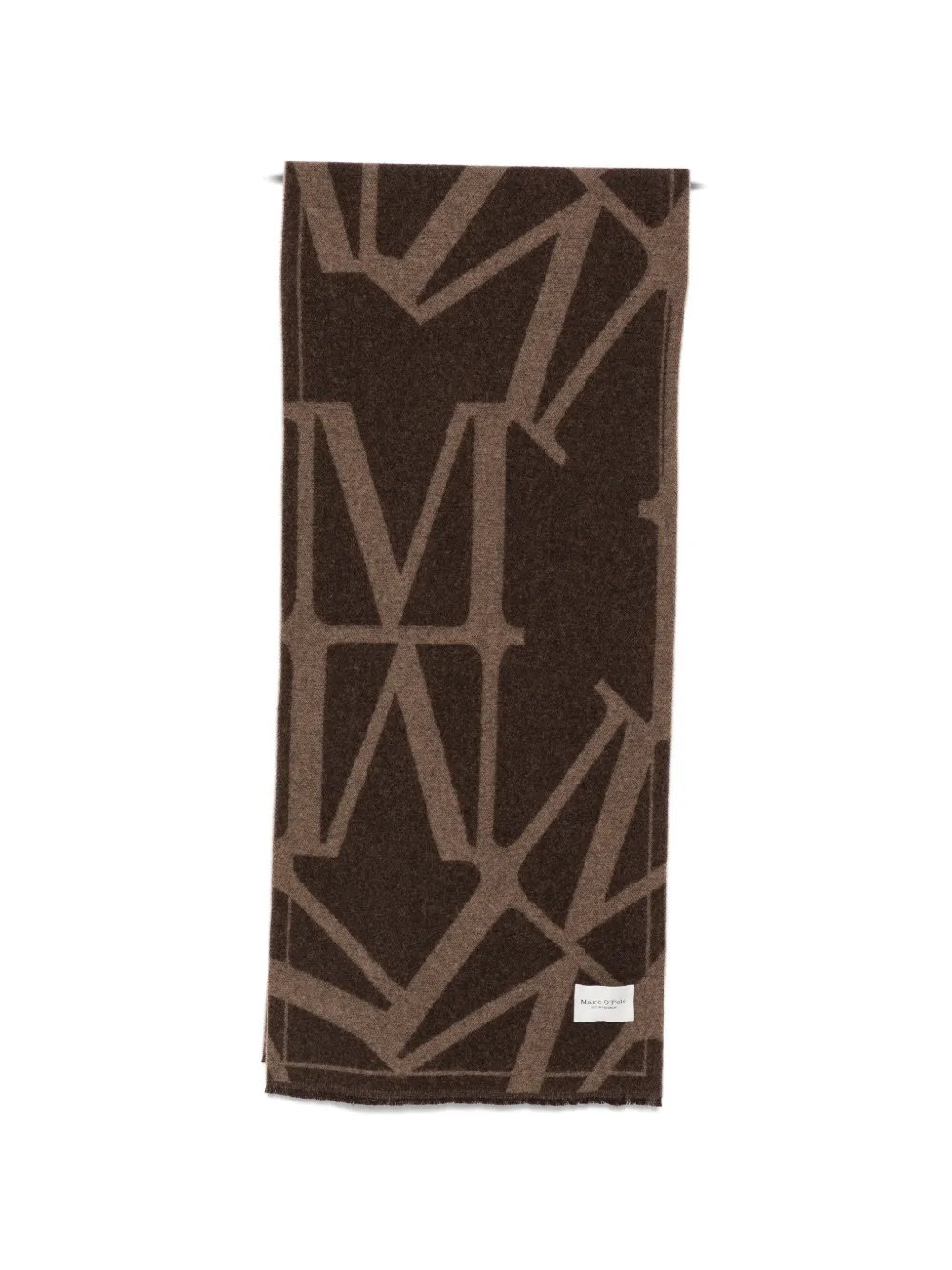 Marc O'Polo logo-intarsia wool scarf