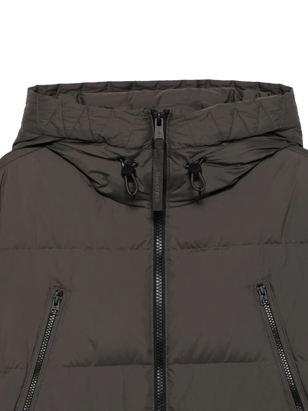 Marc O'Polo quilted hooded jacket Grijs