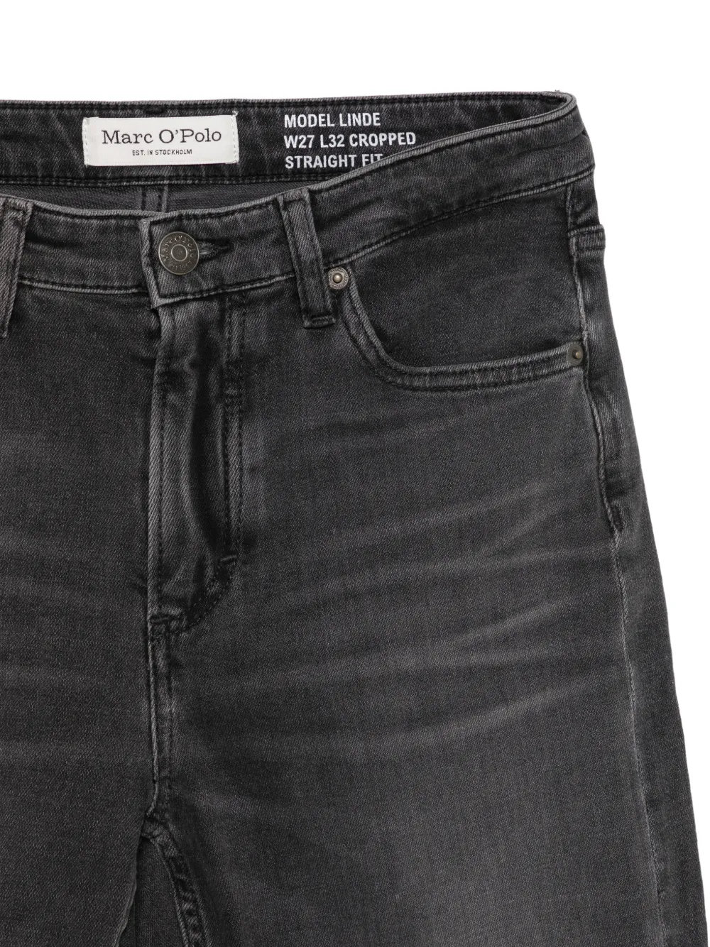 Marc O'Polo Linde straight jeans Zwart