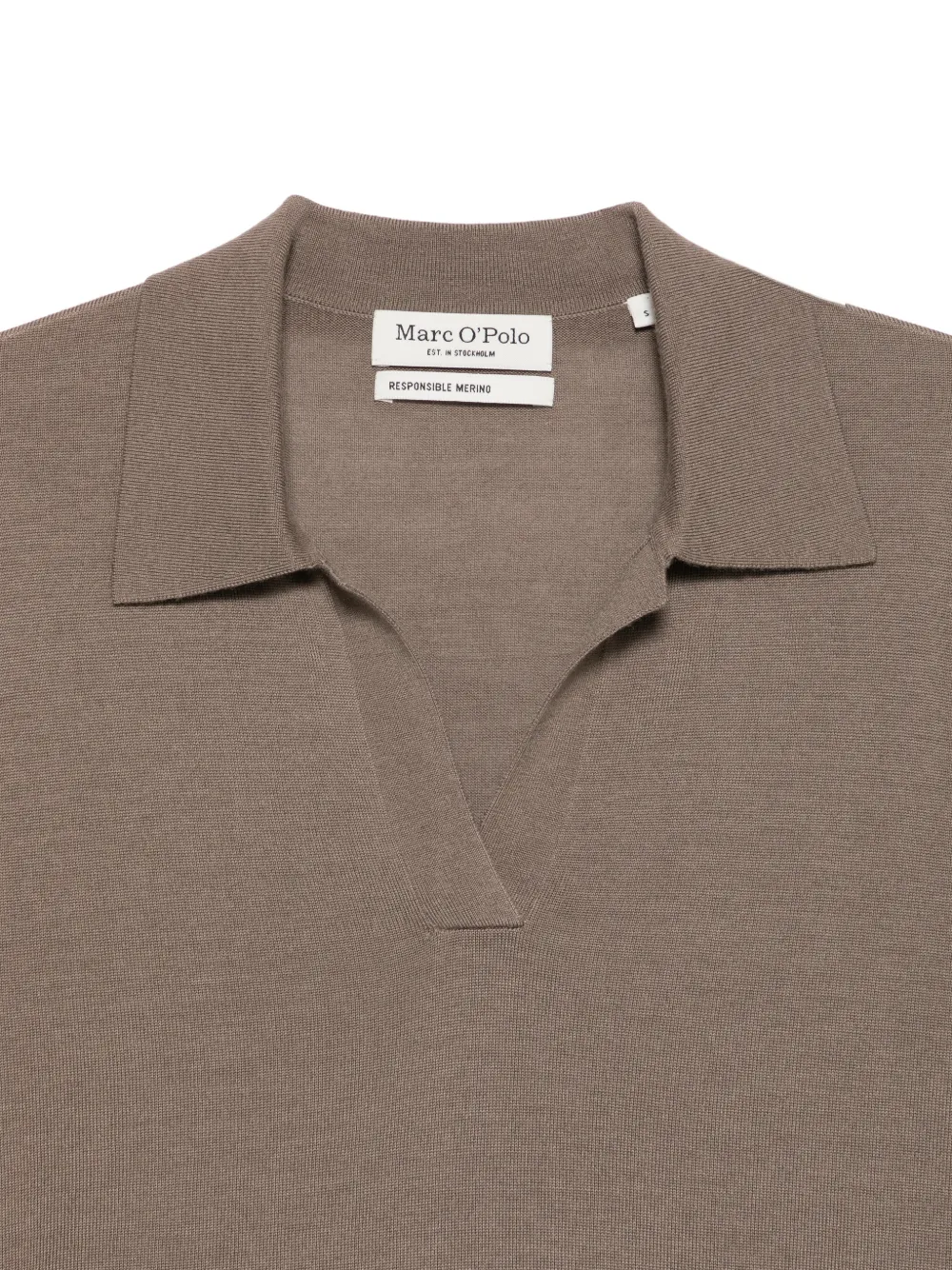 Marc O'Polo Top met wijd uitstaande kraag en elleboogmouwen Bruin