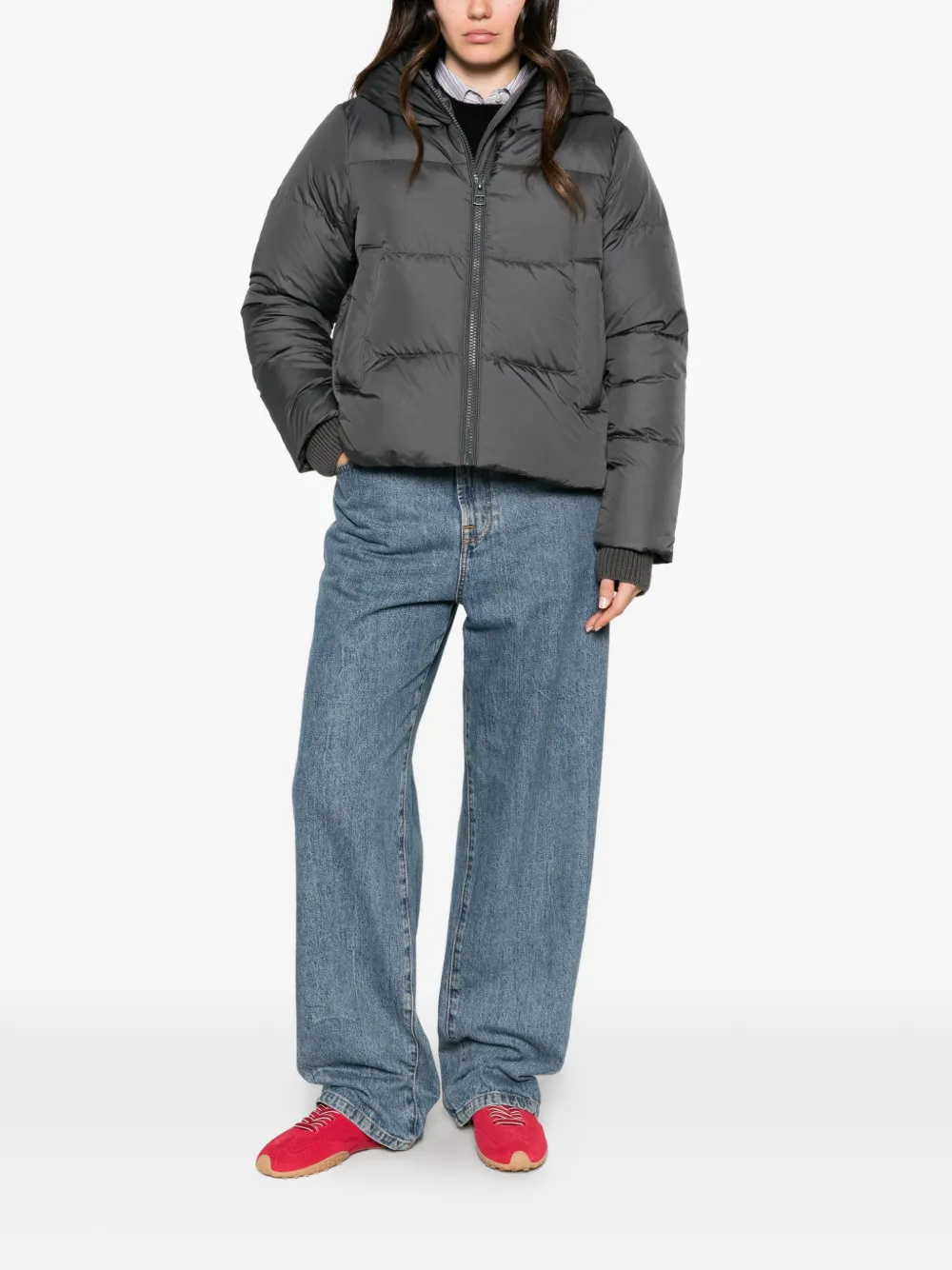 Marc O'Polo hooded padded jacket - Grigio