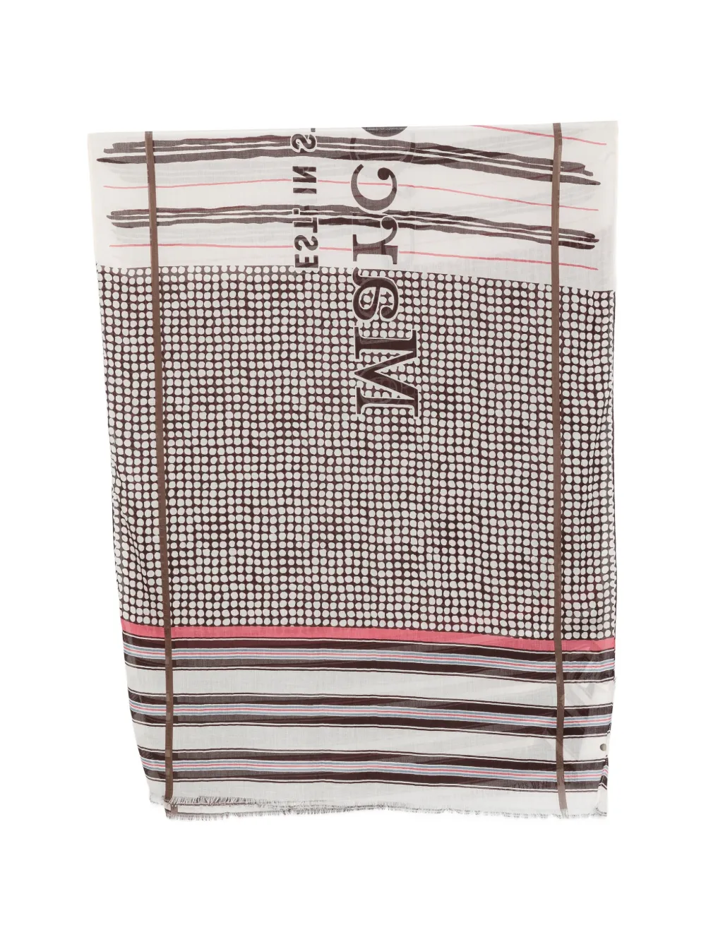 Marc O'Polo logo-print fringed scarf - Toni neutri
