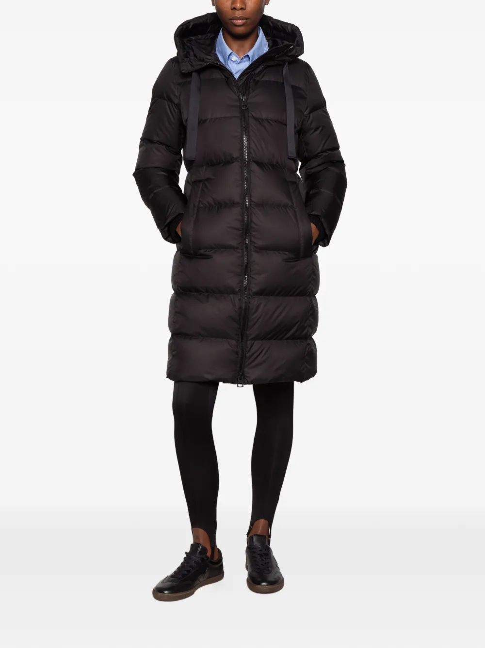 Marc O'Polo hooded puffer coat Zwart