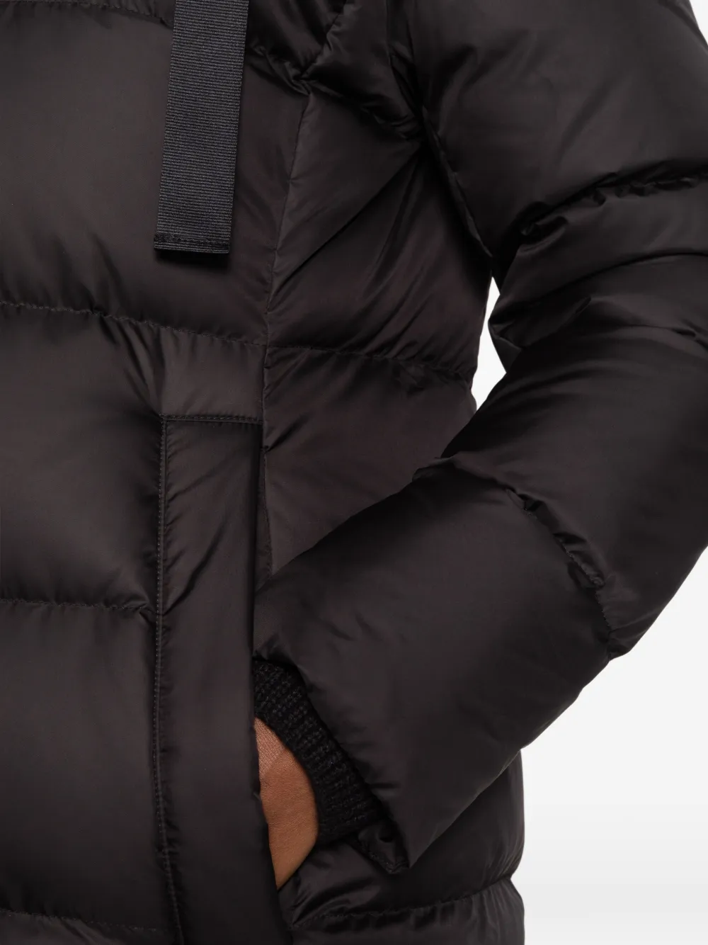 Marc O'Polo hooded puffer coat Zwart