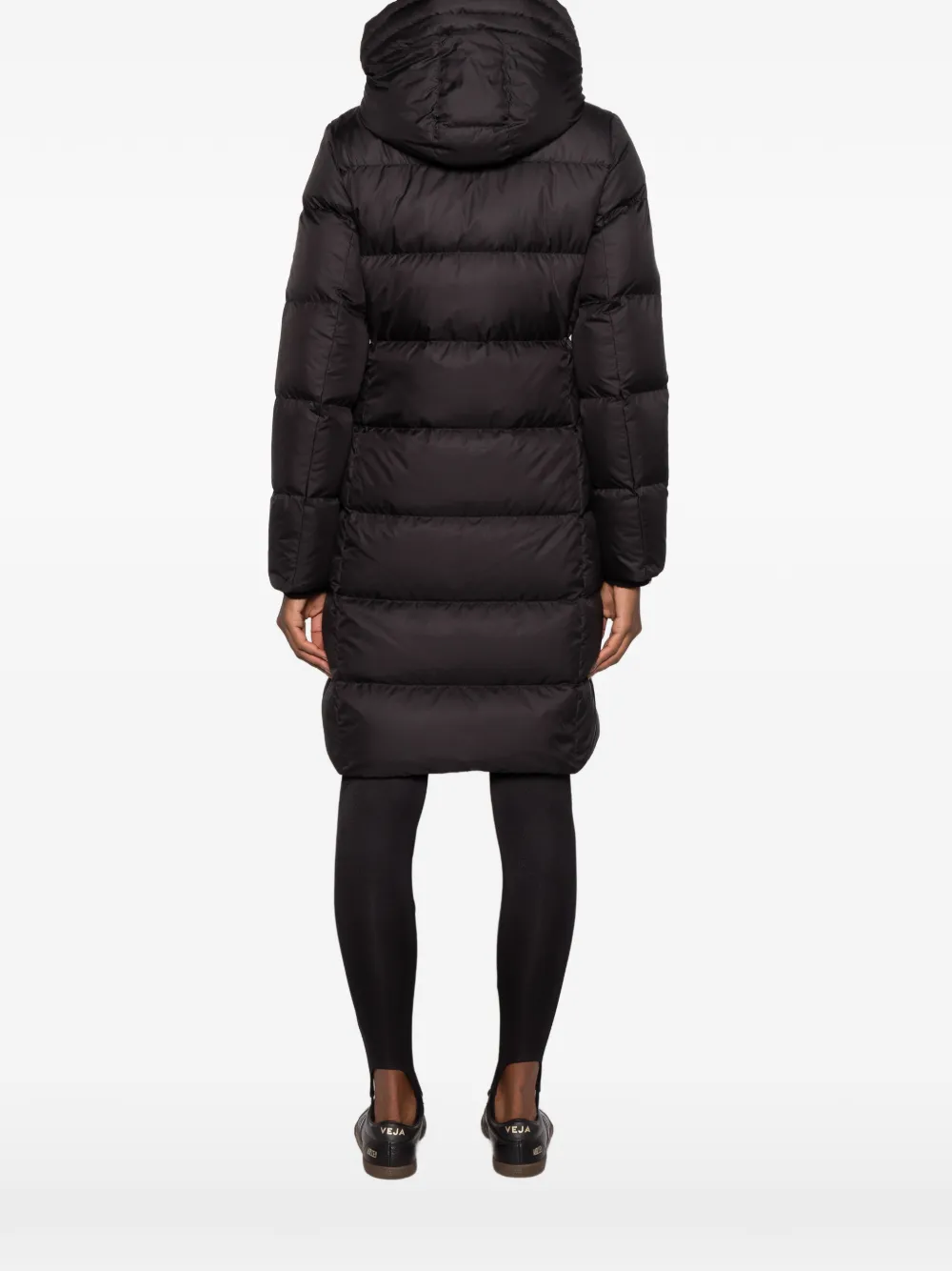 Marc O'Polo hooded puffer coat Zwart