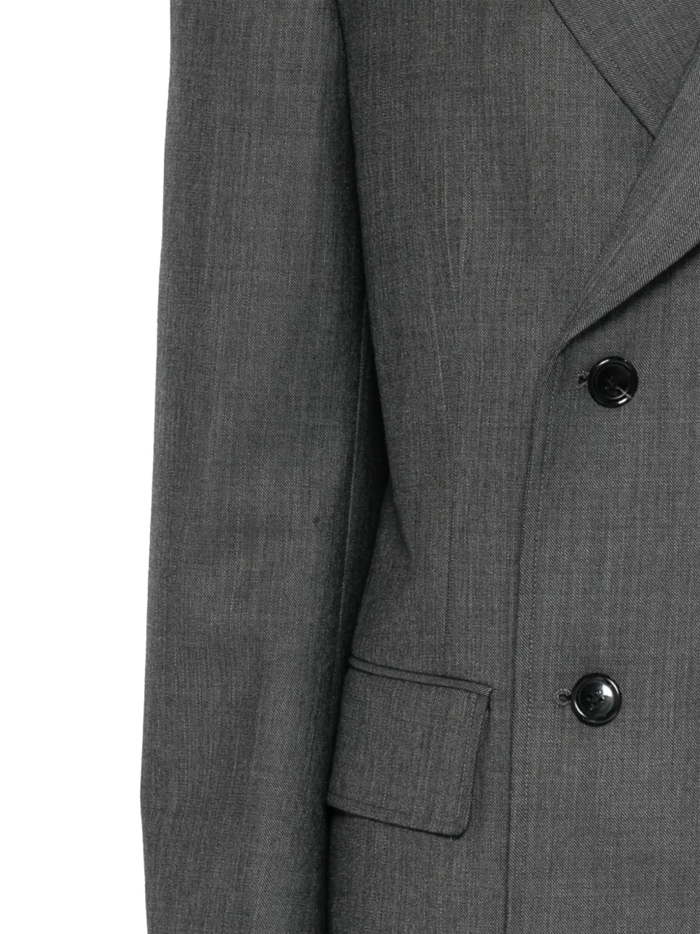 Junya Watanabe double-breasted peak-lapels blazer Grijs