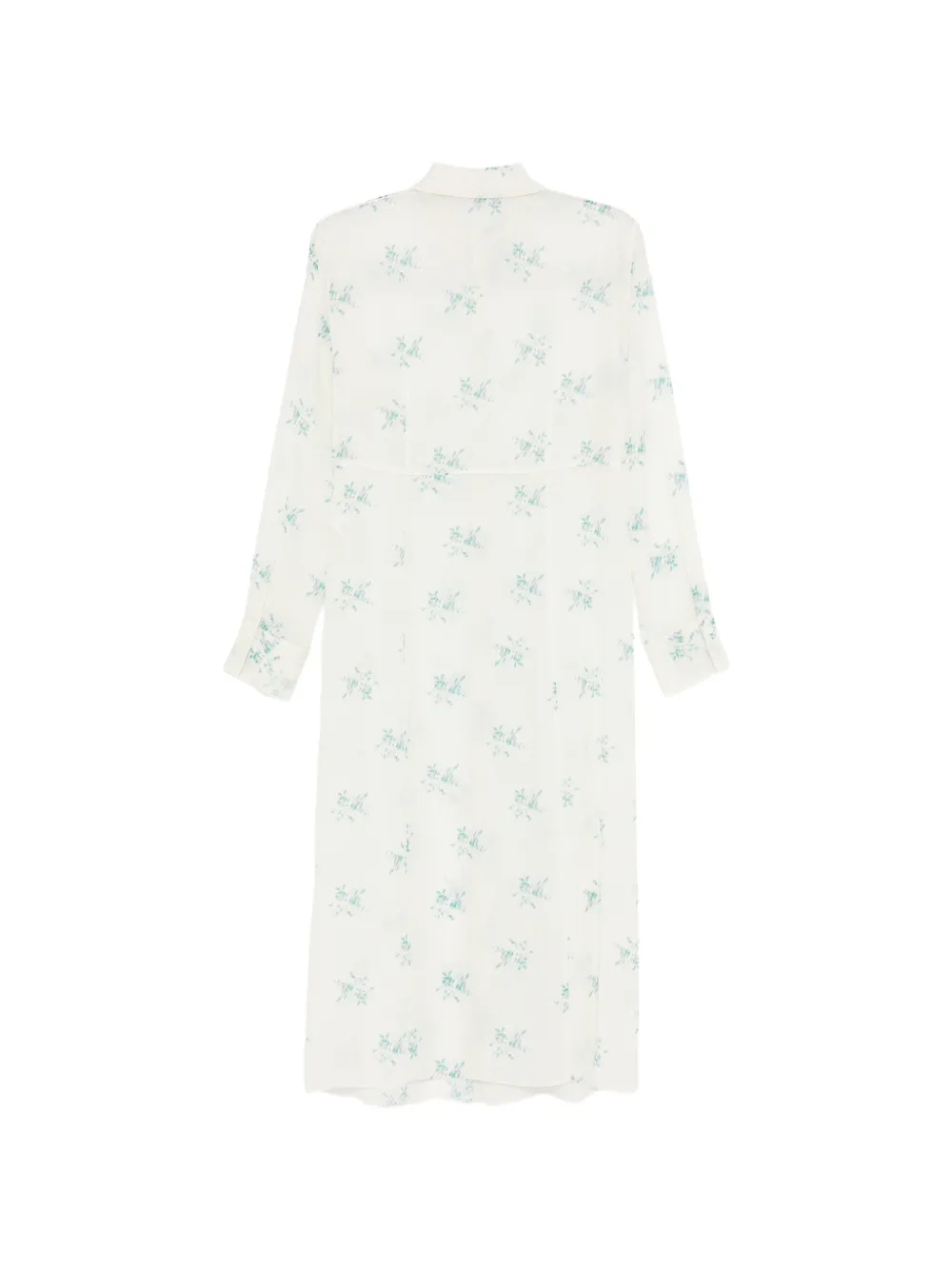 Auralee floral-print airy-silk georgette shirt dress Wit