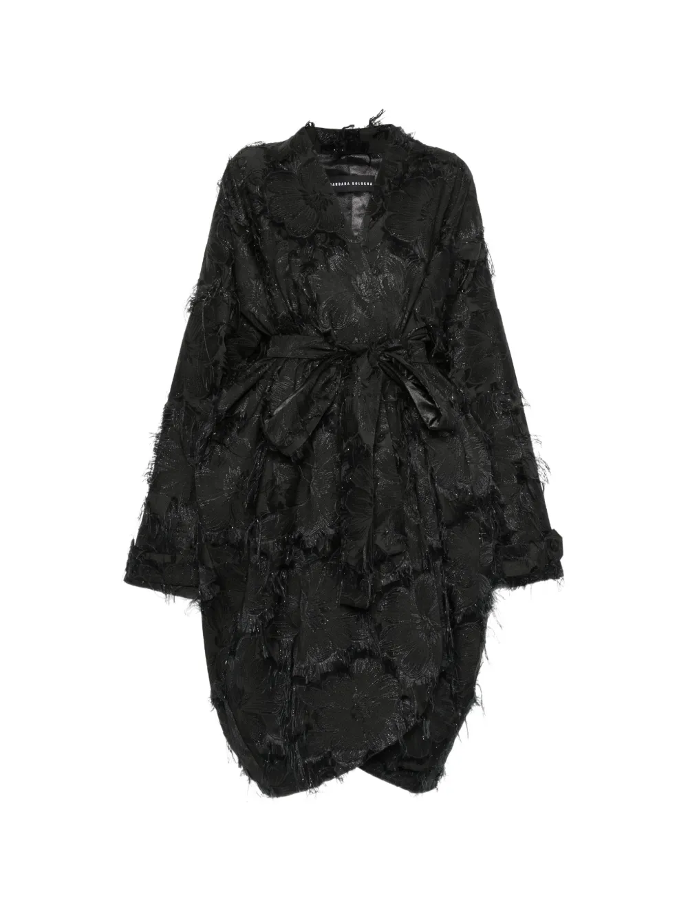 Barbara Bologna Angels jacquard-woven frayed-edge coat