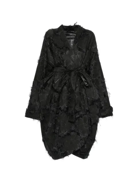 Barbara Bologna Angels jacquard-woven frayed-edge coat