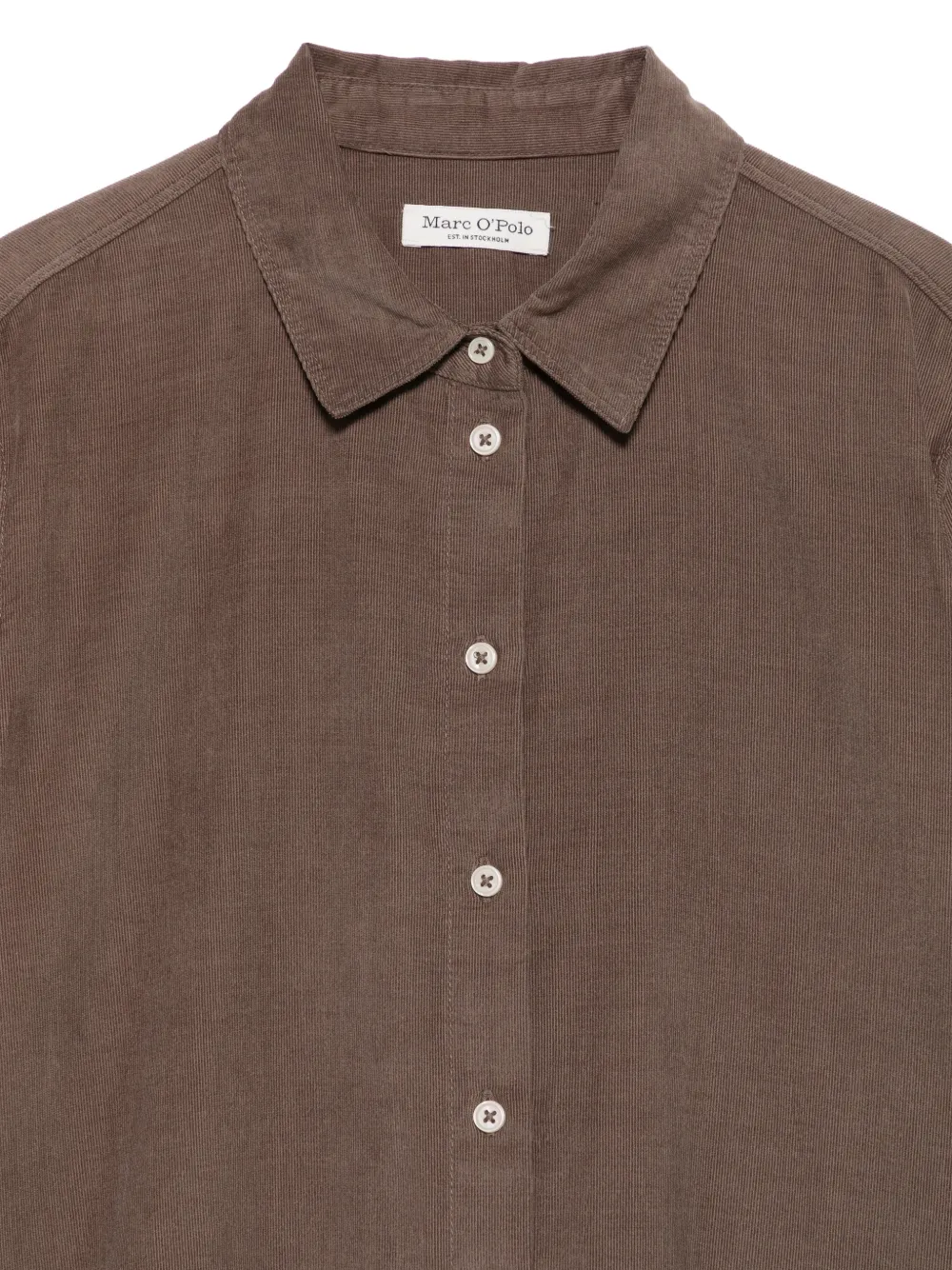 Marc O'Polo Ribfluwelen overhemd Grijs
