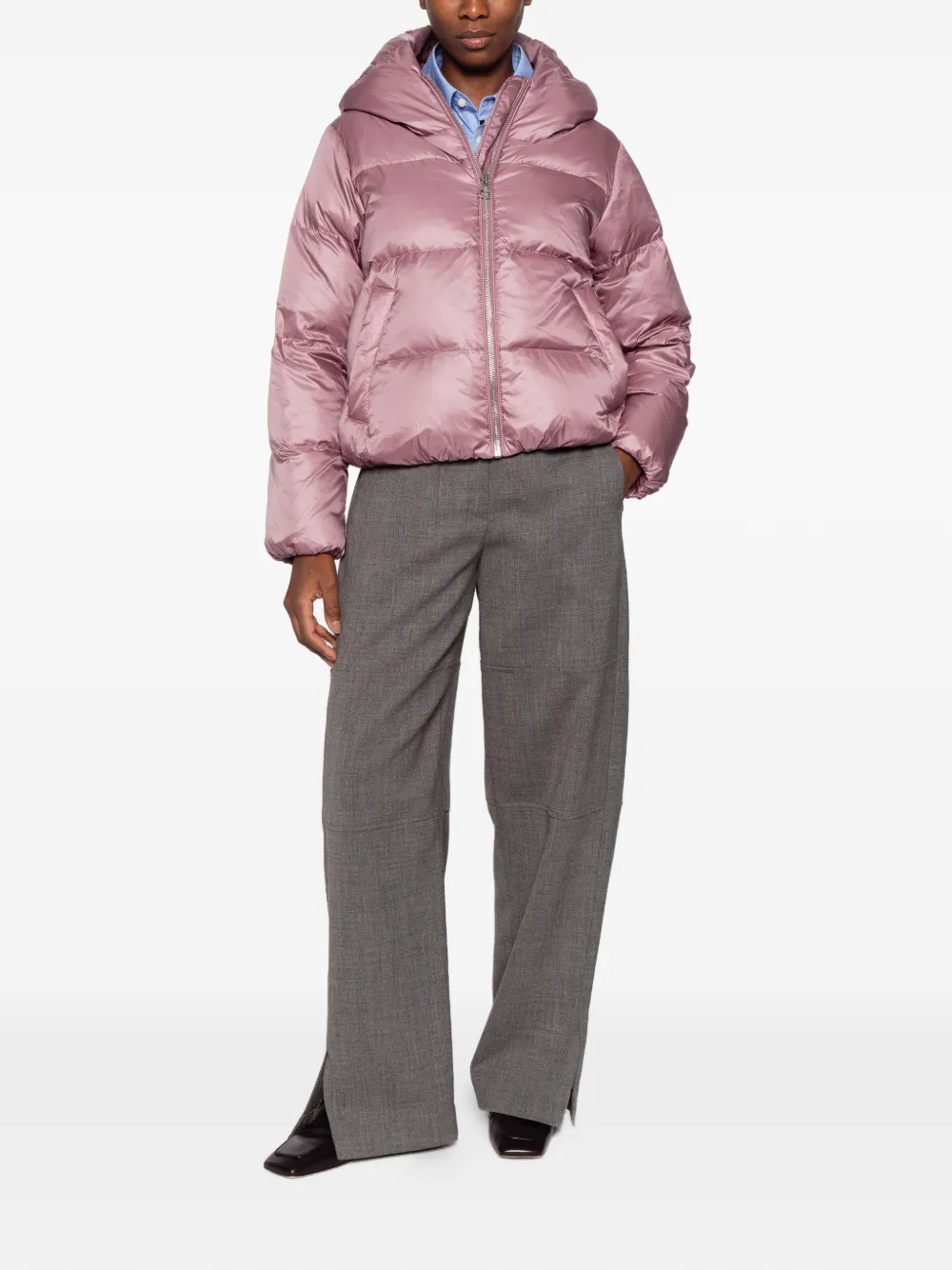 Marc O'Polo quilted hooded jacket Roze