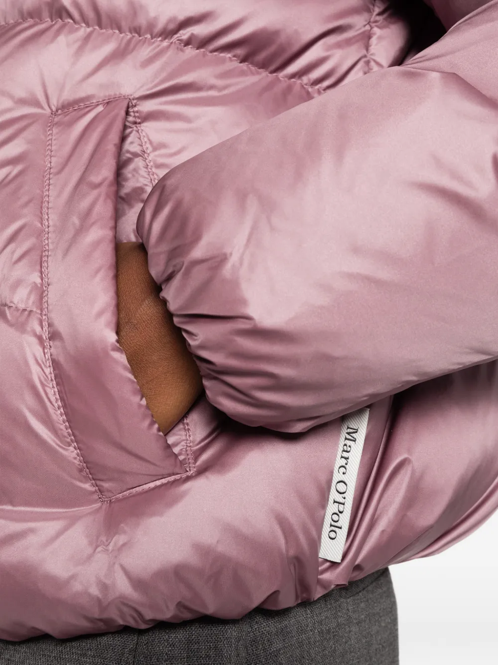 Marc O'Polo quilted hooded jacket Roze