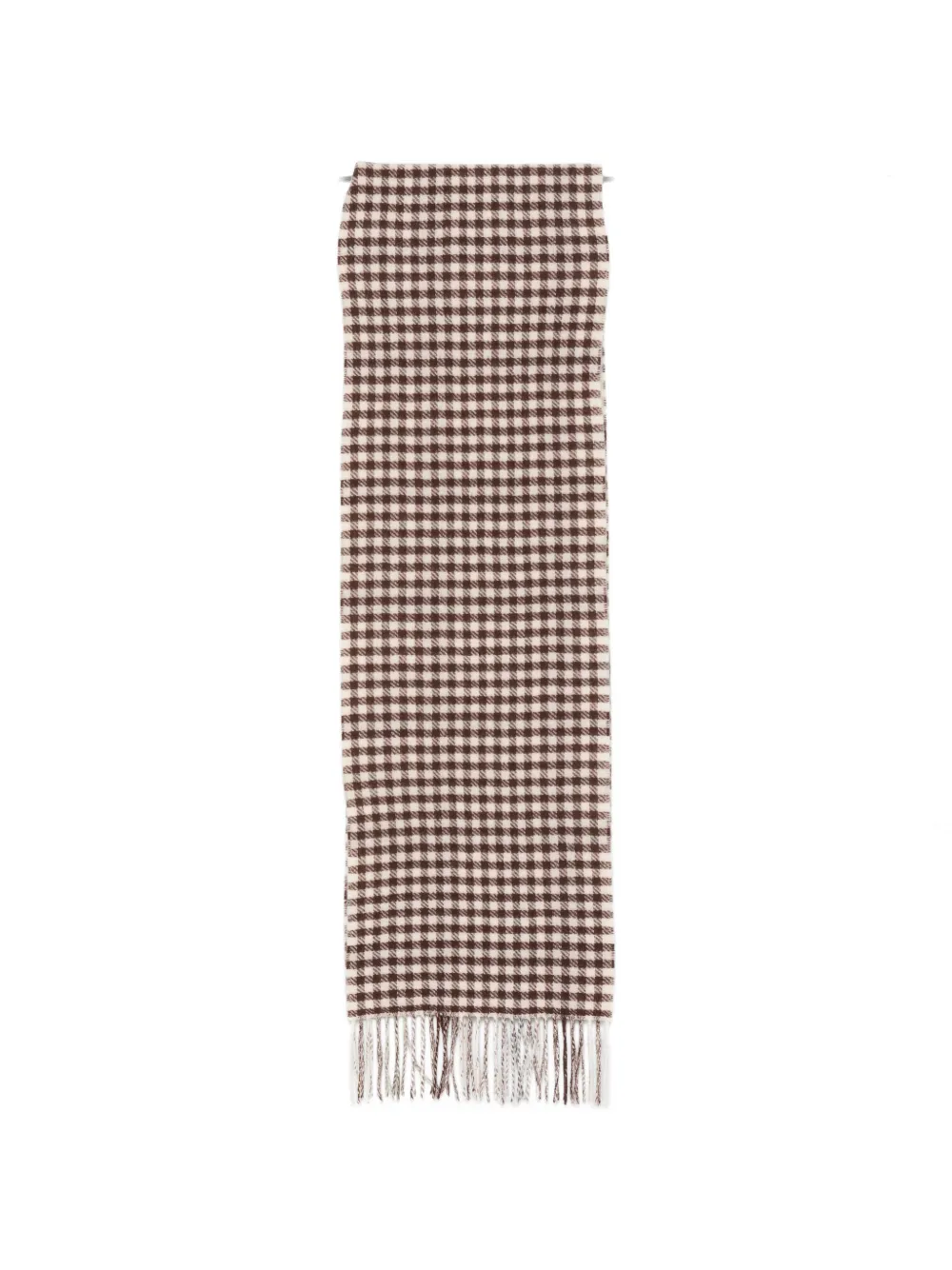 Marc O'Polo houndstooth fringed scarf