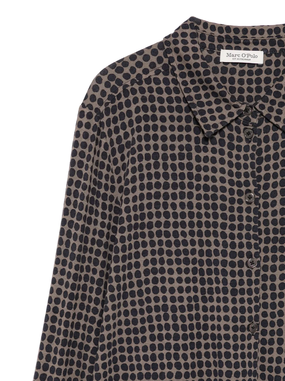 Marc O'Polo blouse met stippen Bruin