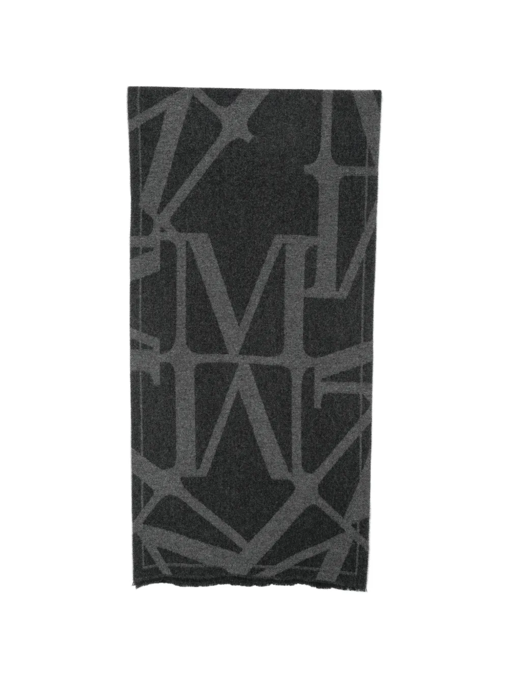 Marc O'Polo logo-intarsia frayed scarf