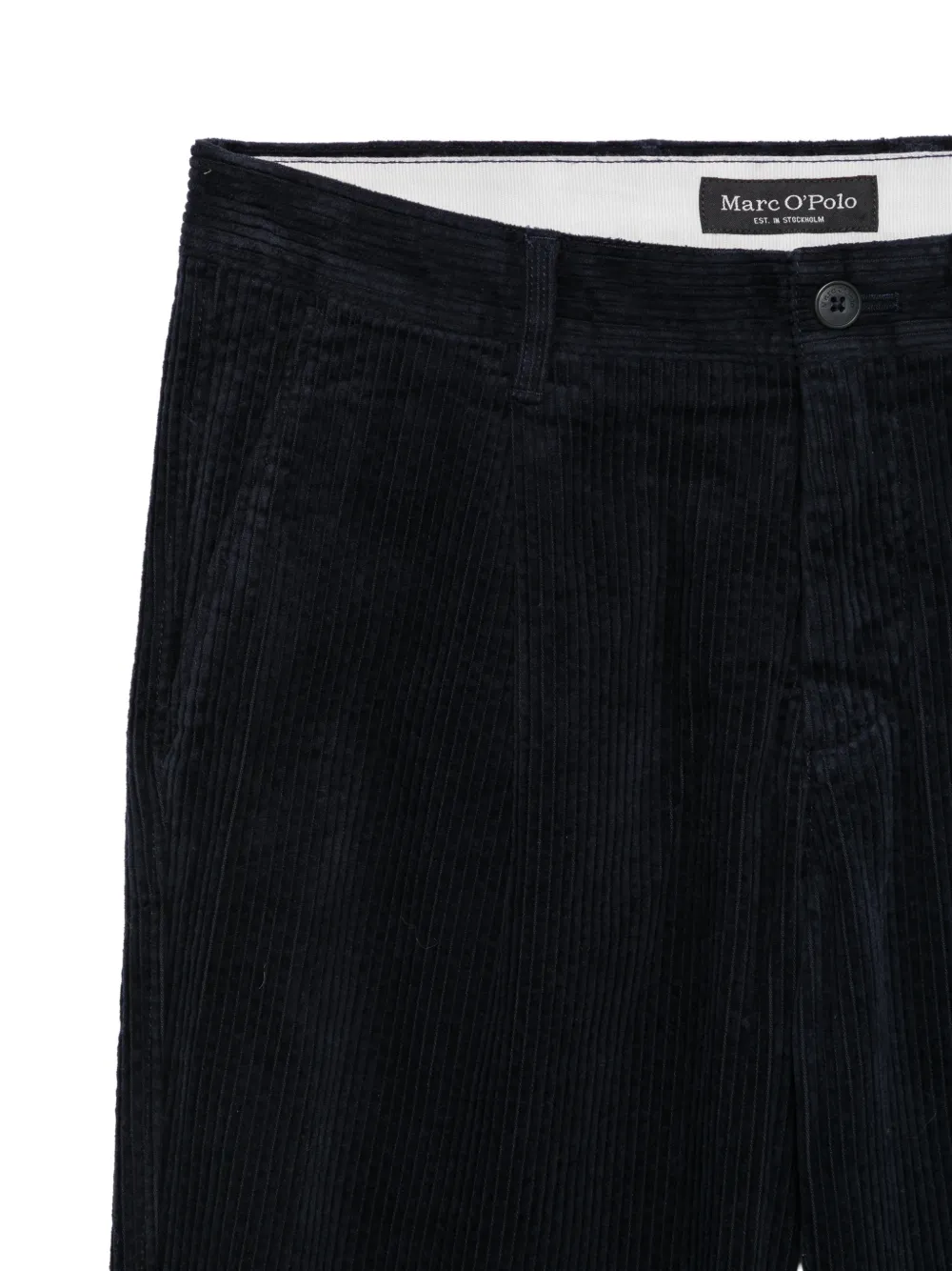 Marc O'Polo Ribfluwelen plooibroek Blauw