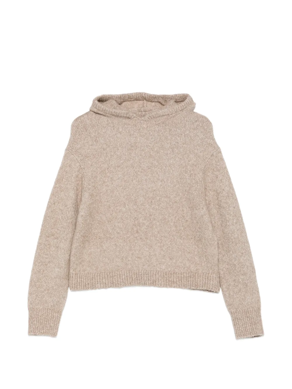 Marc O'Polo knitted hooded sweater - Marrone
