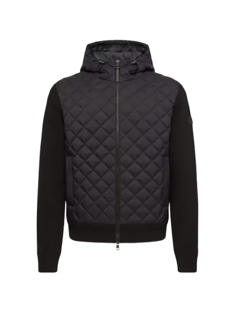 Moncler quilted drawstring-hood sweater