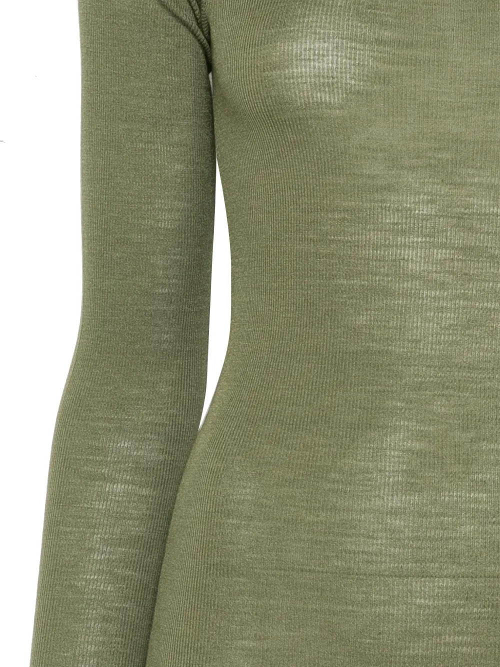 Auralee ribbed-knit long-sleeve sweater Groen