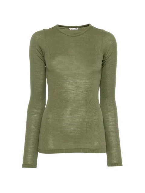 Auralee ribbed-knit long-sleeve sweater