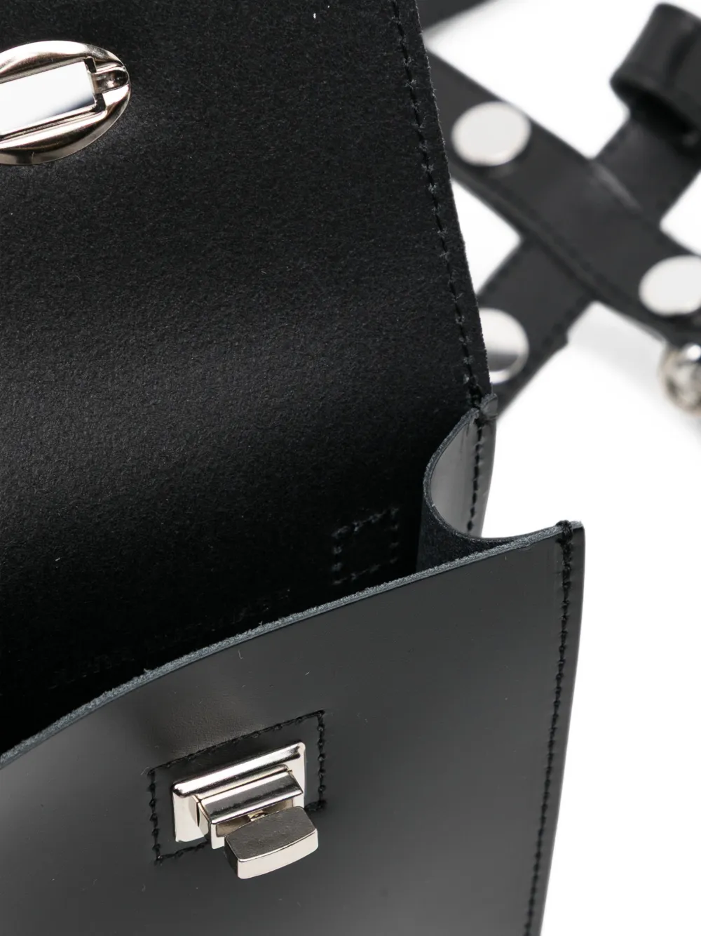Junya Watanabe leather-harness crossbody bag Zwart