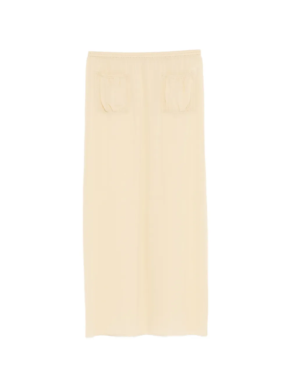 Auralee patch-pocket skirt - Gelb