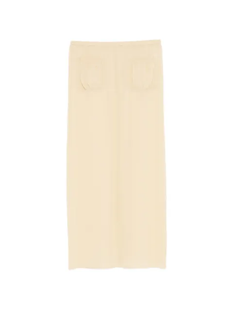 Auralee patch-pocket skirt