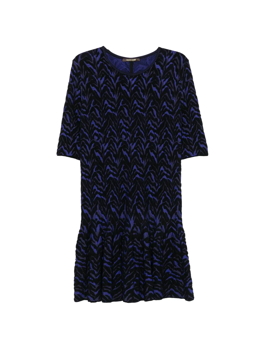 Roberto Cavalli Vintage 2000s animal-pattern dropped-waist dress - Black
