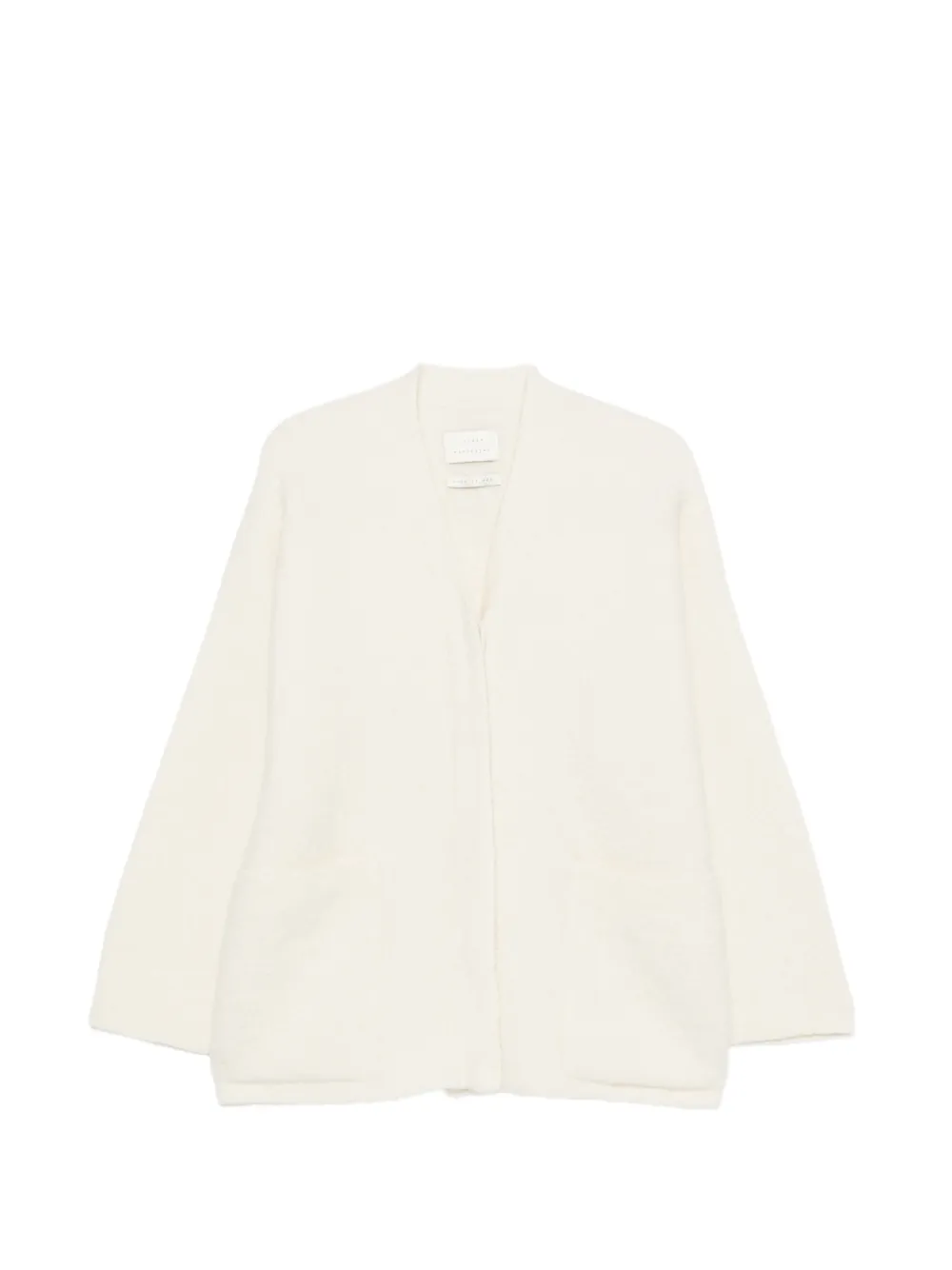 Lauren Manoogian V-neck patch-pocket cardigan - Tons neutres Lauren Manoogian V-neck patch-pocket cardigan - Tons neutres
