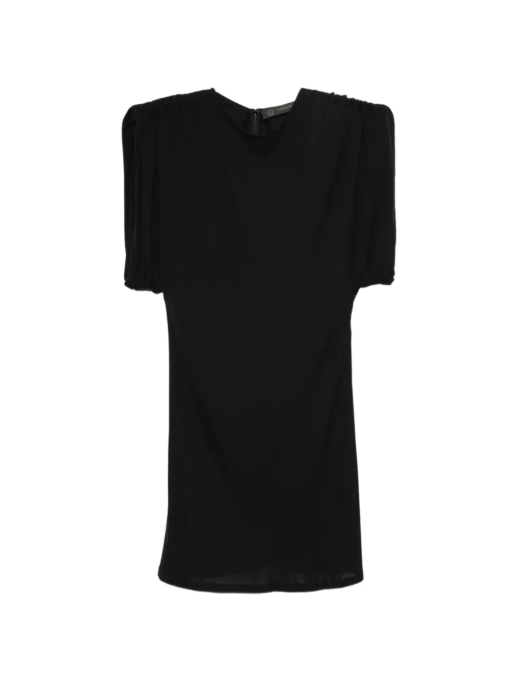 Versace Pre-Owned robe mi-longue à manches froncées (années 2000) - Noir