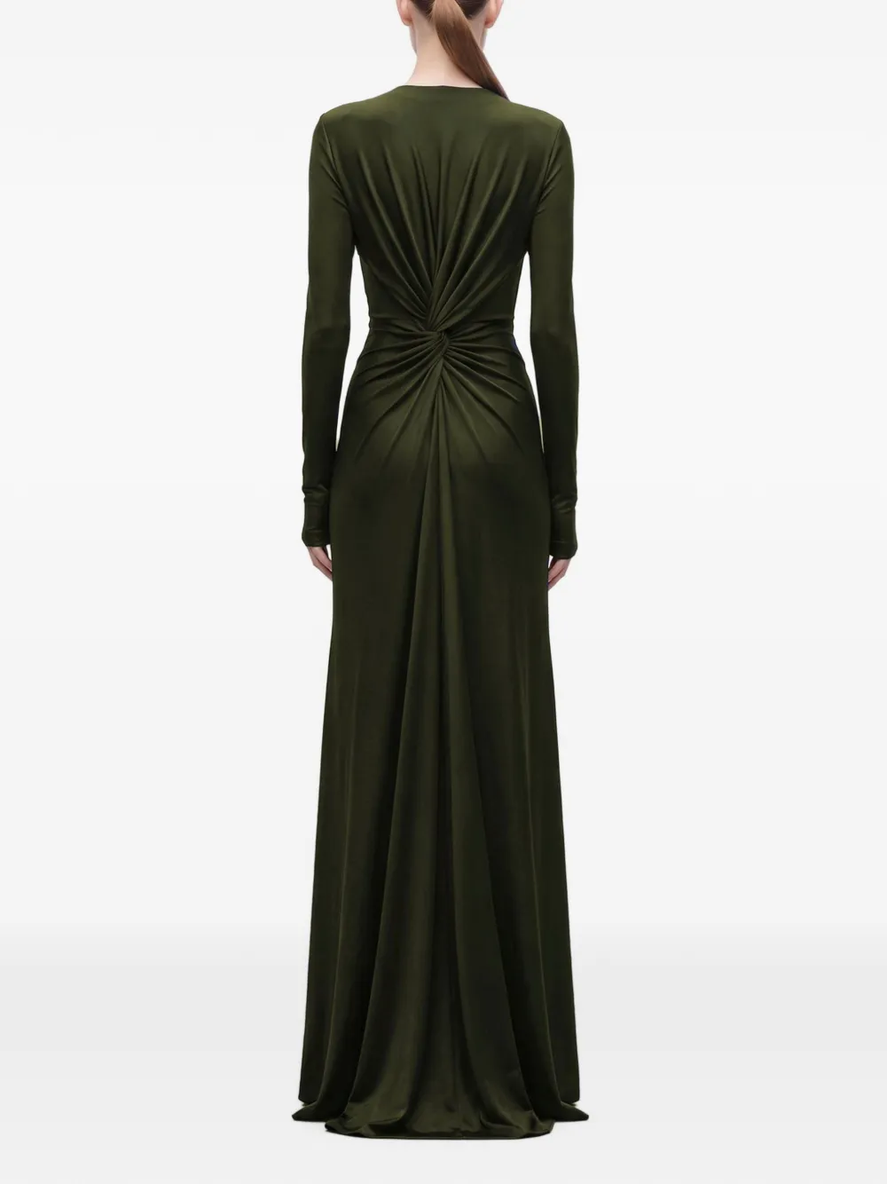 Victoria Beckham Aida gedraaide maxi-jurk Groen