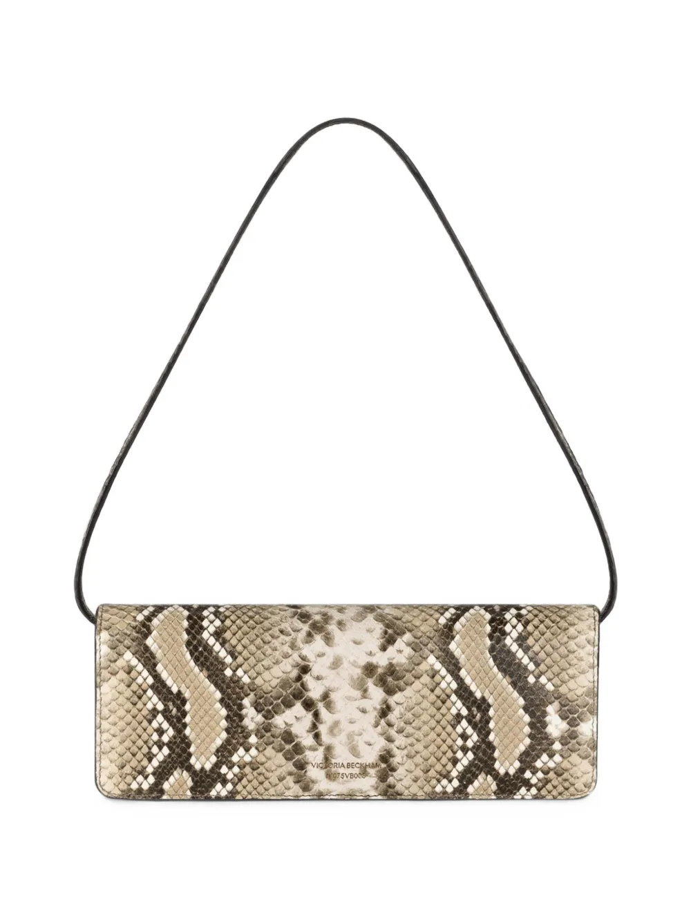 Victoria Beckham Dorian Snake-print East-west Clutch Bag in Neutrals, view 3