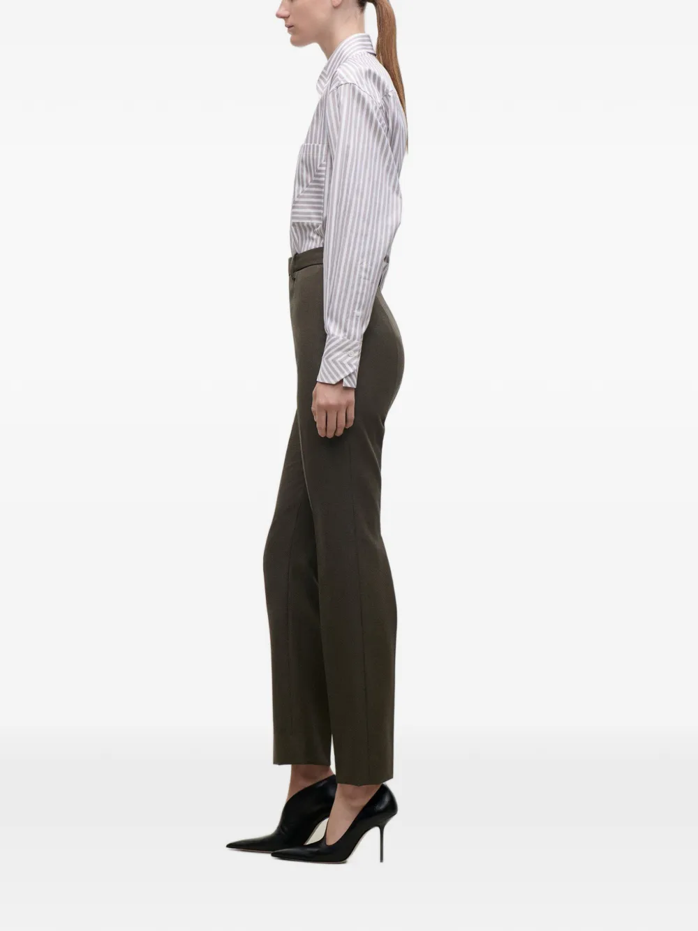 Victoria Beckham Gestreept overhemd Paars