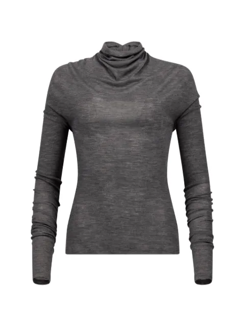 Victoria Beckham Top a maniche lunghe drappeggiato